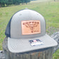 Copper Ranch Skull w/Cross Rectangle Leather Patch Hat