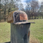 Copper Ranch Skull w/Cross Rectangle Leather Patch Hat