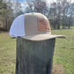 Copper Ranch Skull w/Cross Rectangle Leather Patch Hat